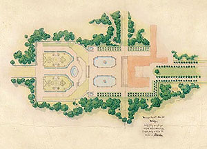 Picture: Simplified version of the gardens designed by Court Garden Director Jakob Möhl, 1888